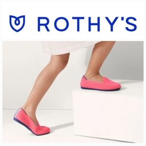 ROTHY'S KIDS SHOES BALLET FLATS LOAFERS FLAMINGO PINK EASTER SPRING GIRLS 2 / 3